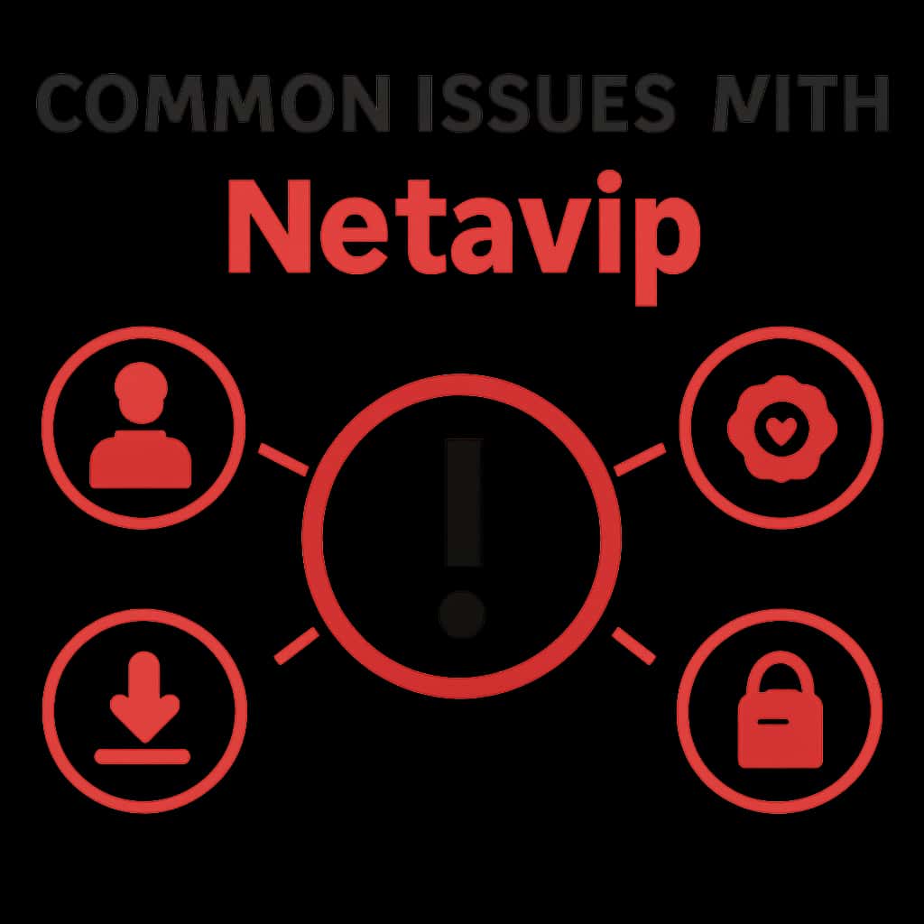 Diagram illustrating common issues associated with the Netavip app.
