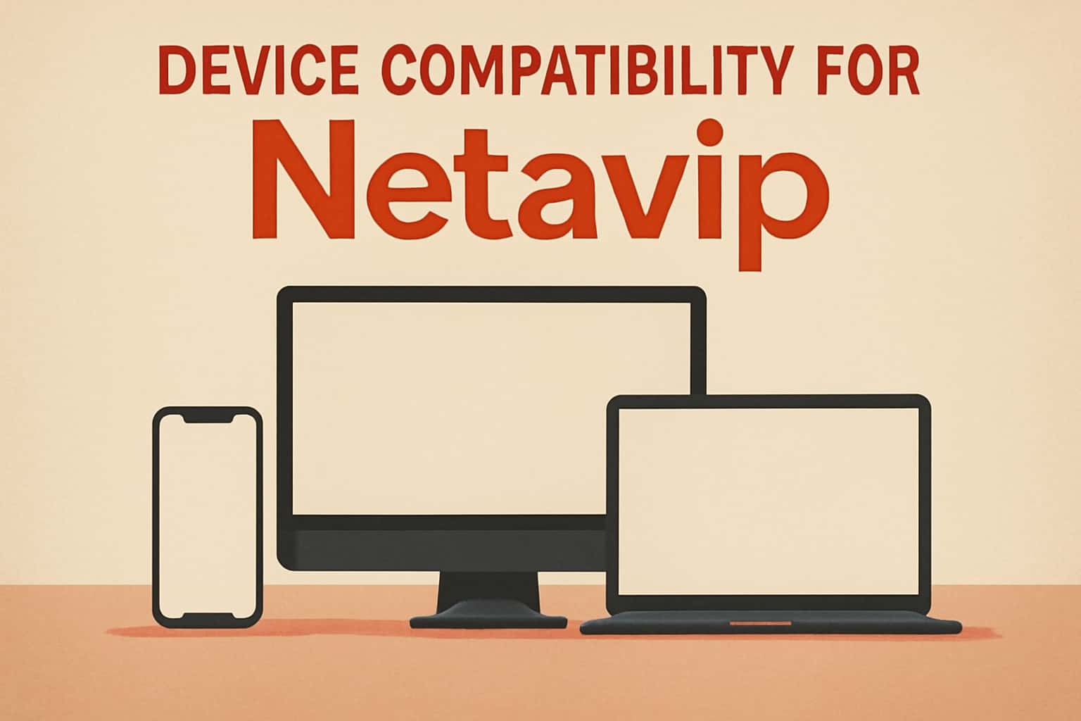 Informational graphic on device compatibility for Netavip.