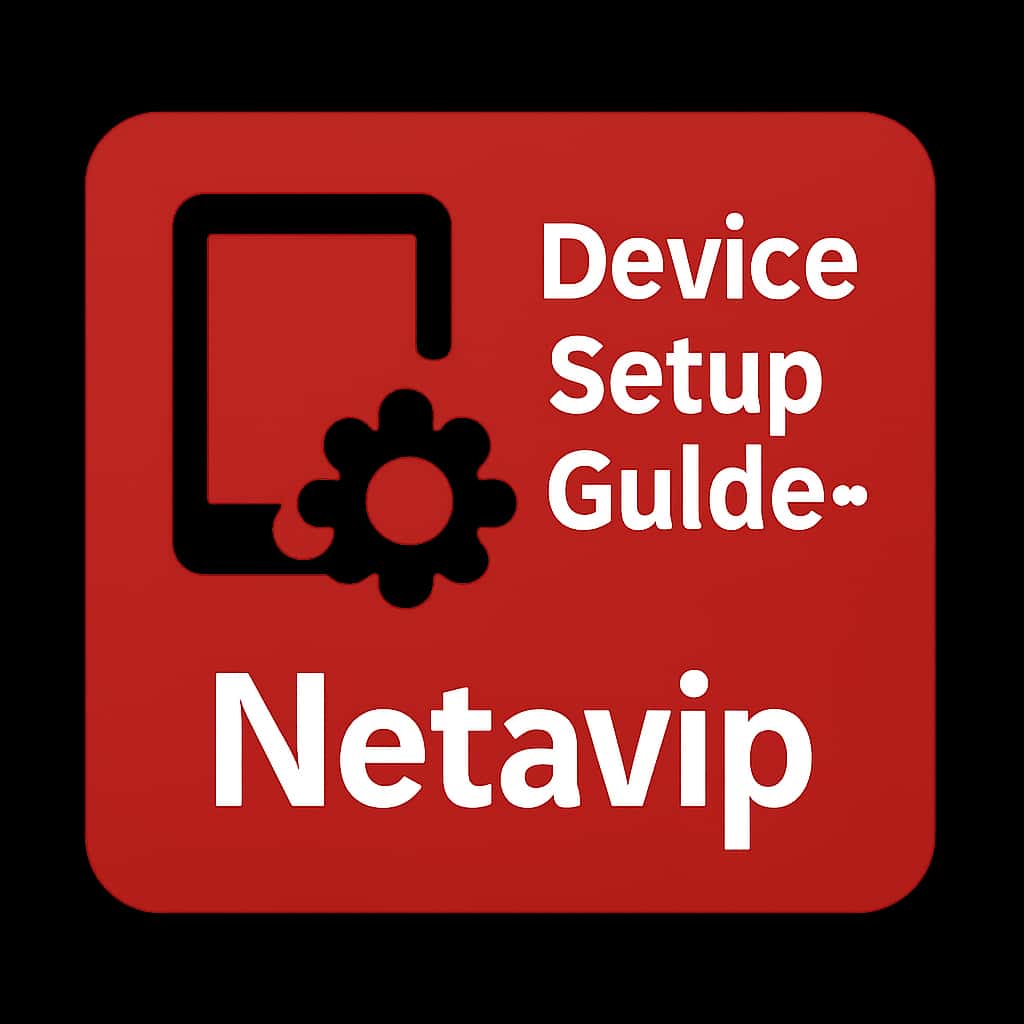 An icon representing the Netavip installation guide, designed in a professional style.