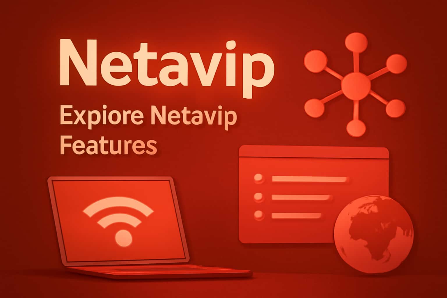 An informational image illustrating Netavip Features.