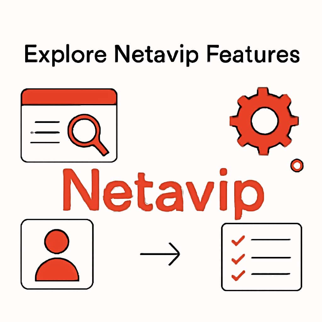 An educational diagram about Netavip Features.