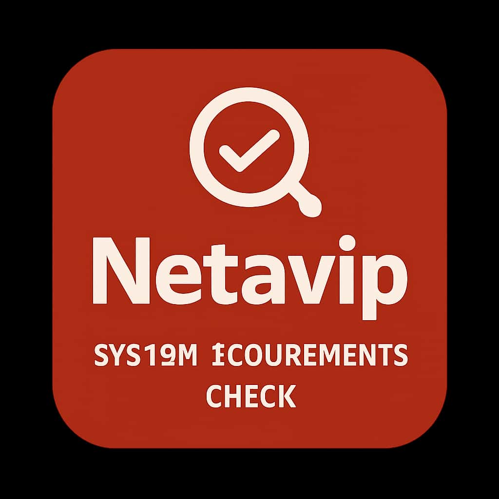Minimal icon representing Netavip System Requirements Check.