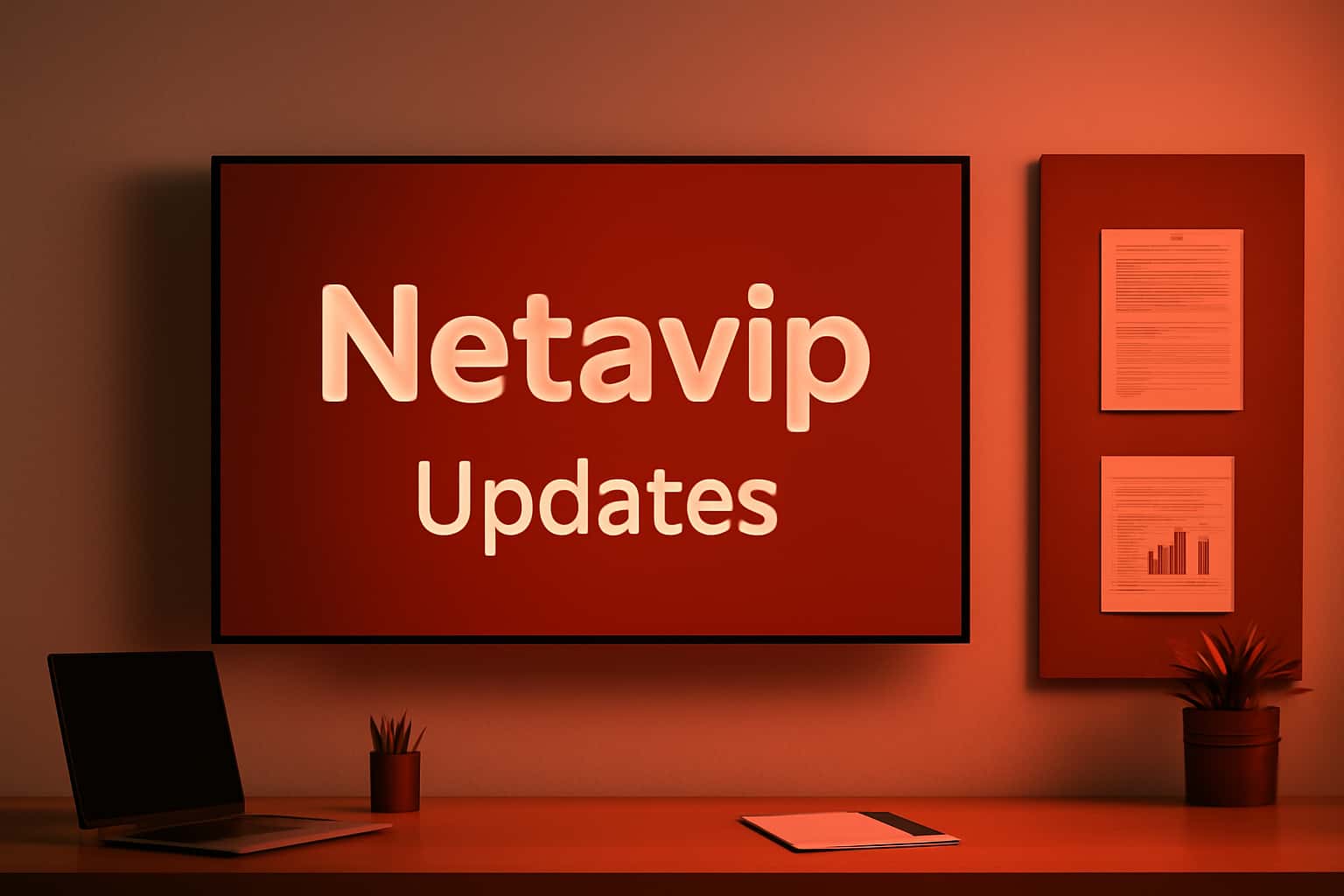 An informative visual representation of Netavip Updates, highlighting the app's features and enhancements.