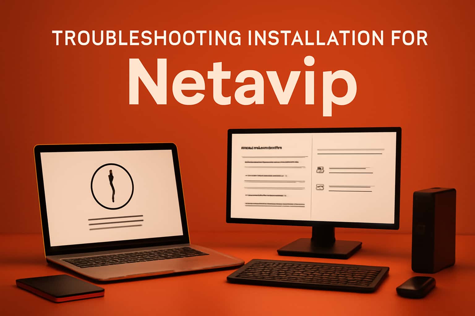 Informational scene on troubleshooting installation issues for Netavip.