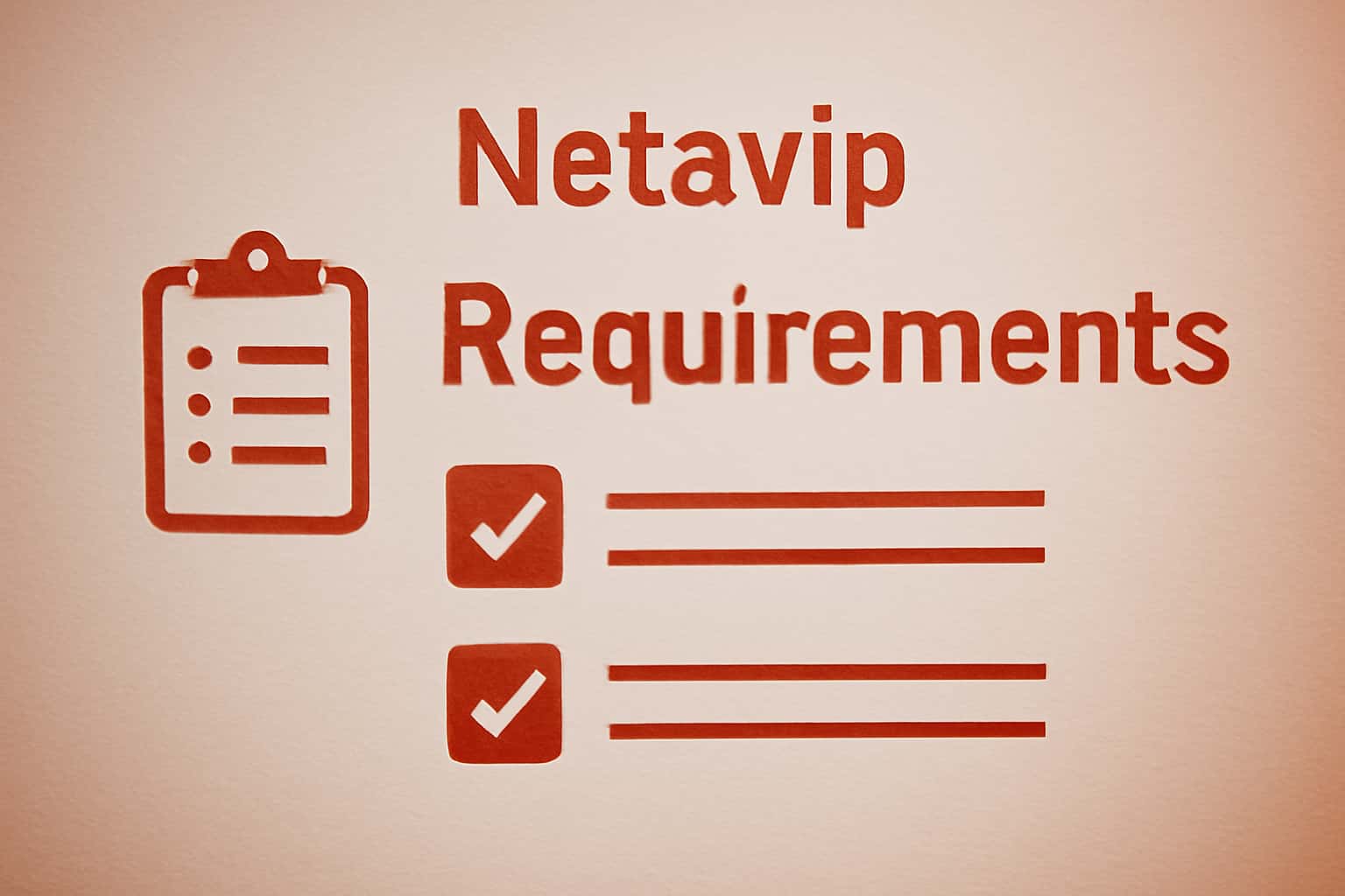 An informational image regarding the requirements for using the Netavip app.
