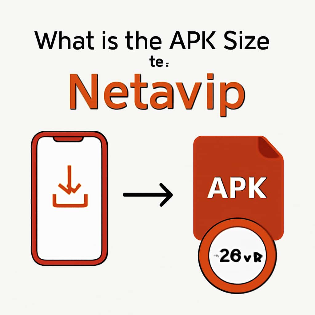 Diagram showing the details of Netavip's APK size.